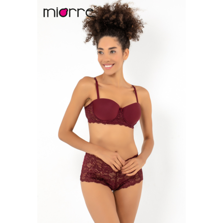Miorre Straplez Sütyen Takım Push-Up Dolgulu Dantel Detaylı
