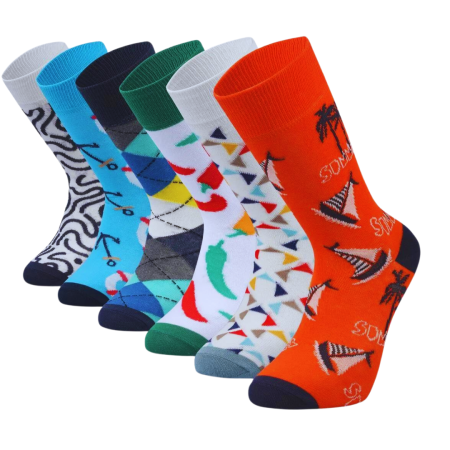 renkli neşeli erkek çorapları