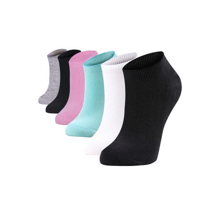 Kadın Çorabı 6'lı Bambu Patik Renkli Karışık