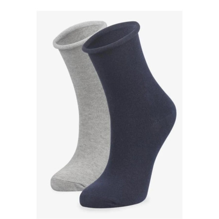 Kadın Organik Çorap 2'li Roll Top Lastiksiz İz Yapmayan